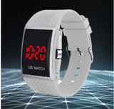 Men Women Casual Unisex White Black LED Digital Sports Wrist Watch Wristwatch Date Clock