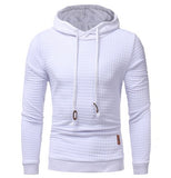 fo Square Pattern Quilted Classic  Men's  Casual Hoodies Men