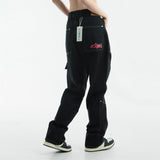 Irregular Stitching Denim Trousers For Men