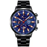 Stainless Steel Luminous Quartz Wristwatch For Men