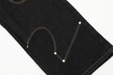 Irregular Stitching Denim Trousers For Men