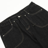 Irregular Stitching Denim Trousers For Men